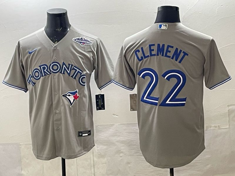 Men Toronto Blue Jays #22 Clement Grey 2026 Nike Game MLB Jersey 005->toronto blue jays->MLB Jersey